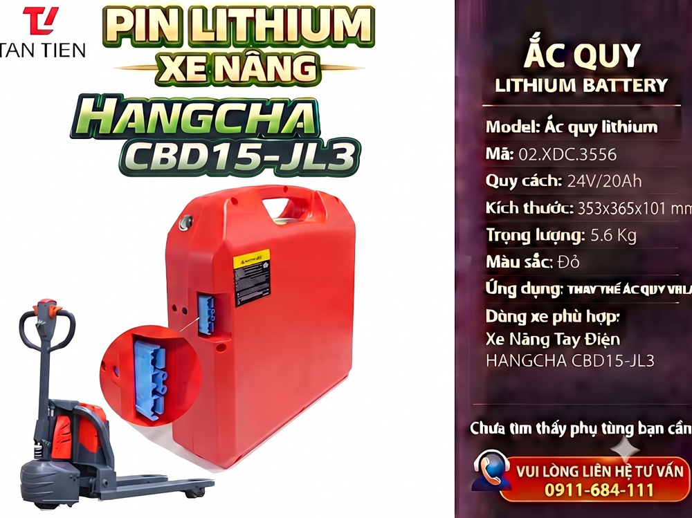 Pin Xe Nâng HANGCHA CBD15-JL3 02.XDC.3556